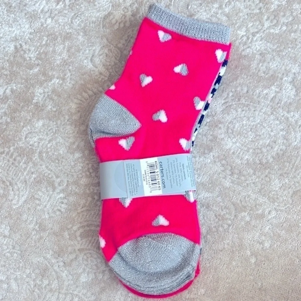 Brand New Girls 3-Pack Carter’s Crew Socks & Trimfit 2-Pack Tights Pink & Cream
